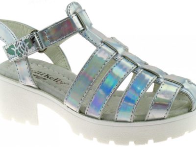 Silver hot sale holographic sandals